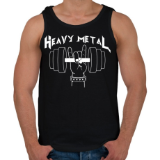 PRINTFASHION Heavy Metal - Férfi atléta - Fekete