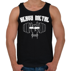 PRINTFASHION Heavy Metal súlyemelés - Férfi atléta - Fekete