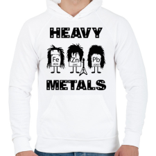 PRINTFASHION Heavy metals - vegyjelek - Férfi kapucnis pulóver - Fehér férfi pulóver, kardigán