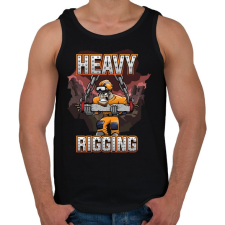 PRINTFASHION Heavy Rigging - Férfi atléta - Fekete atléta, trikó