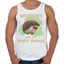 PRINTFASHION Hedgehogs are my spirit animal - Férfi atléta - Fehér atléta, trikó