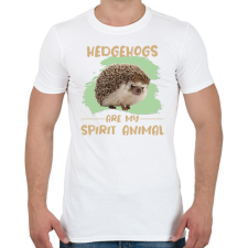 PRINTFASHION Hedgehogs are my spirit animal - Férfi póló - Fehér férfi póló