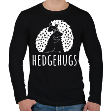 PRINTFASHION Hedgehugs - Férfi hosszú ujjú póló - Fekete férfi póló