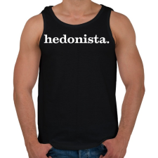 PRINTFASHION hedonista - Férfi atléta - Fekete atléta, trikó