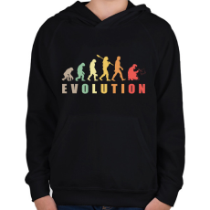 PRINTFASHION Hegesztő evolúció - Gyerek kapucnis pulóver - Fekete