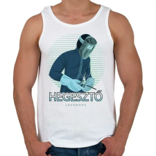 PRINTFASHION Hegesztő - Legendás - Férfi atléta - Fehér atléta, trikó