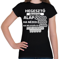 PRINTFASHION Hegesztő óradíjak - Női póló - Fekete