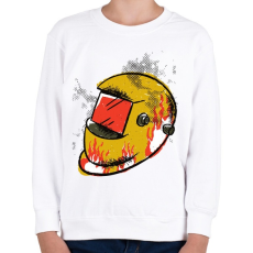 PRINTFASHION Hegesztő sisak - Gyerek pulóver - Fehér