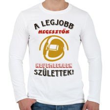 PRINTFASHION Hegesztő szülinap növember színes - Férfi hosszú ujjú póló - Fehér férfi póló
