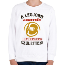 PRINTFASHION Hegesztő szülinap október színes - Gyerek pulóver - Fehér gyerek pulóver, kardigán