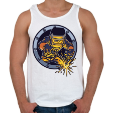 PRINTFASHION Hegesztő - Welder - Férfi atléta - Fehér atléta, trikó