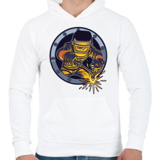 PRINTFASHION Hegesztő - Welder - Férfi kapucnis pulóver - Fehér női pulóver, kardigán