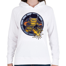 PRINTFASHION Hegesztő - Welder - Női kapucnis pulóver - Fehér