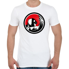 PRINTFASHION Hegesztős minta - fekete-fehér-vörös - Férfi póló - Fehér