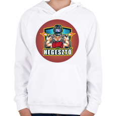 PRINTFASHION Hegesztős minta - Gyerek kapucnis pulóver - Fehér