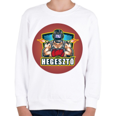 PRINTFASHION Hegesztős minta - Gyerek pulóver - Fehér