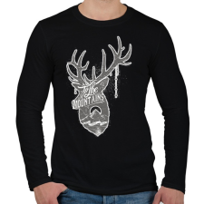 PRINTFASHION Hegyekben - Férfi hosszú ujjú póló - Fekete férfi póló