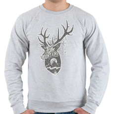 PRINTFASHION Hegyekben - Férfi pulóver - Sport szürke