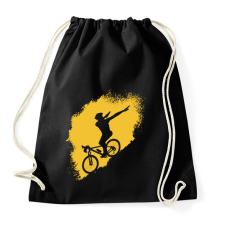 PRINTFASHION Hegyi kerékpáros - Sportzsák, Tornazsák - Fekete tornazsák