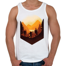 PRINTFASHION Hegyi túra - Férfi atléta - Fehér