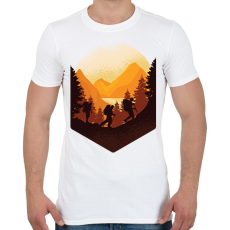 PRINTFASHION Hegyi túra - Férfi póló - Fehér