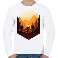 PRINTFASHION Hegyi túra - Férfi pulóver - Fehér férfi pulóver, kardigán