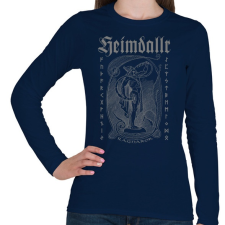 PRINTFASHION Heimdallr - Női hosszú ujjú póló - Sötétkék női póló