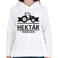PRINTFASHION Hektár Harcos - Női kapucnis pulóver - Fehér női pulóver, kardigán