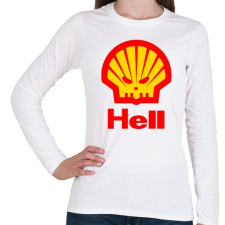 PRINTFASHION Hell - Női hosszú ujjú póló - Fehér női póló