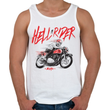 PRINTFASHION Hell Rider - Férfi atléta - Fehér atléta, trikó