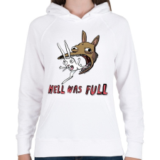 PRINTFASHION Hell was fun - Női kapucnis pulóver - Fehér női pulóver, kardigán