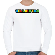 PRINTFASHION Helldivers - Férfi pulóver - Fehér férfi pulóver, kardigán