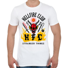 PRINTFASHION Hellfire Club - Band design - Férfi póló - Fehér férfi póló