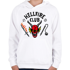 PRINTFASHION Hellfire Club - Gyerek kapucnis pulóver - Fehér