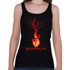 PRINTFASHION Hellfire Club heart - Női atléta - Fekete női trikó