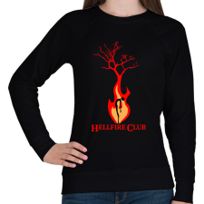 PRINTFASHION Hellfire Club heart - Női pulóver - Fekete női pulóver, kardigán