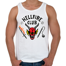 PRINTFASHION Hellfire Club (Sötét pólóra is) - Férfi atléta - Fehér atléta, trikó