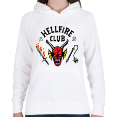 PRINTFASHION Hellfire Club (Sötét pólóra is) - Női kapucnis pulóver - Fehér