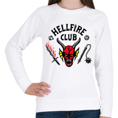 PRINTFASHION Hellfire Club - Stranger Things - Női pulóver - Fehér