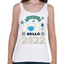 PRINTFASHION Helló 2022 - újév - Női atléta - Fehér női trikó