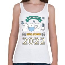 PRINTFASHION Helló 2022 - újév - Női atléta - Fehér