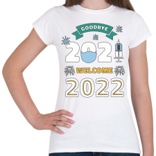 PRINTFASHION Helló 2022 - újév - Női póló - Fehér női póló