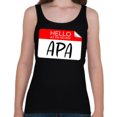 PRINTFASHION Hello az én nevem apa - Női atléta - Fekete