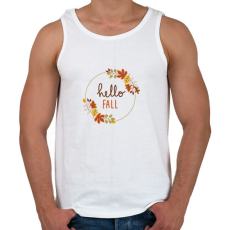 PRINTFASHION Hello Fall - Férfi atléta - Fehér