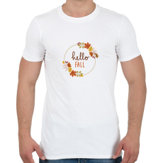 PRINTFASHION Hello Fall - Férfi póló - Fehér