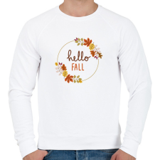 PRINTFASHION Hello Fall - Férfi pulóver - Fehér férfi pulóver, kardigán