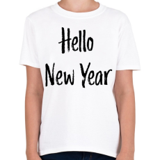 PRINTFASHION Hello New Year - Gyerek póló - Fehér