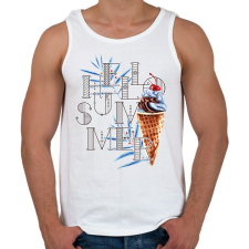 PRINTFASHION Helló nyár! - Férfi atléta - Fehér atléta, trikó