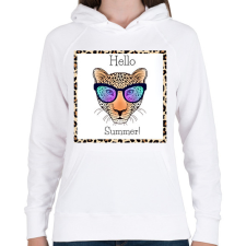 PRINTFASHION Hello Summer - Női kapucnis pulóver - Fehér női póló