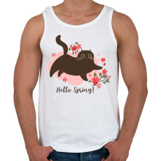 PRINTFASHION Hello tavasz - Férfi atléta - Fehér